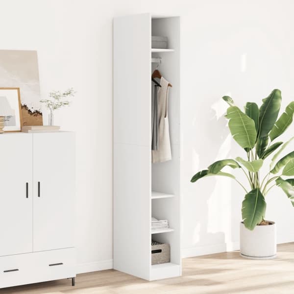 vidaXL Garderob vit 30x50x200 cm konstruerat trä Vit