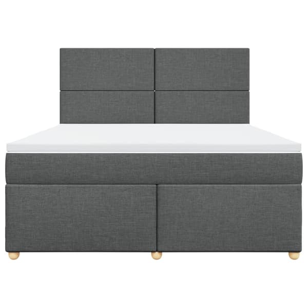 vidaXL Ramsäng med madrass mörkgrå 180x200 cm tyg Grå
