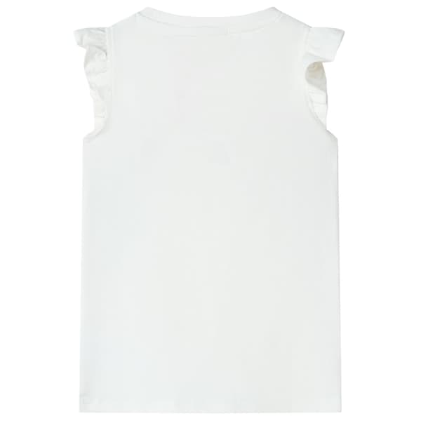 vidaXL T-shirt för barn ecru 104 Vit