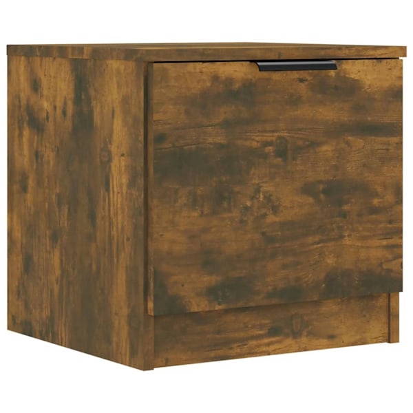 vidaXL Sängbord 2 st rökfärgad ek 40x39x40 cm Brun