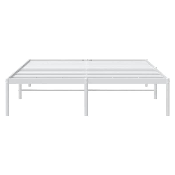 vidaXL Sängram metall vit 150x200 cm Vit