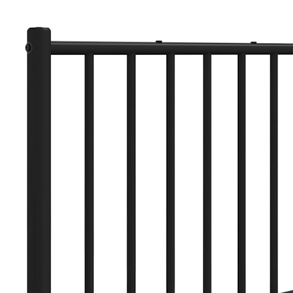 vidaXL Huvudgavel metall svart 180 cm Svart