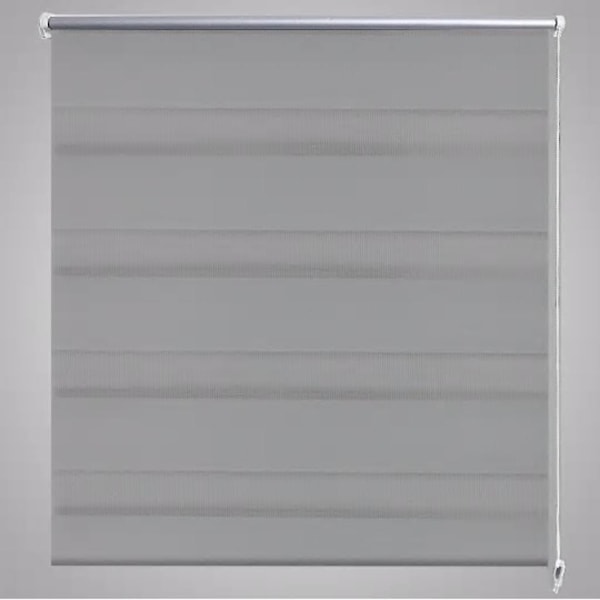 vidaXL Rullgardin randig grå 70 x 120 cm transparent grå