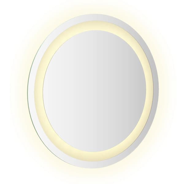 vidaXL Badrumsspegel LED 40 cm rund Transparent