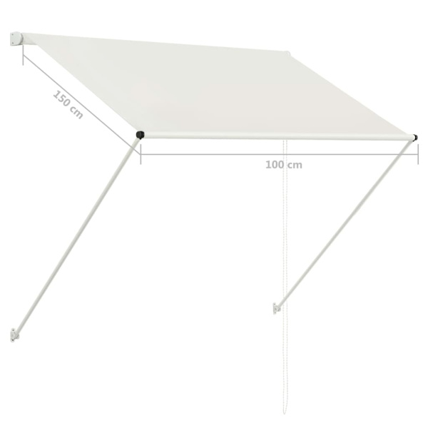 vidaXL Markis 100x150 cm gräddvit Creme