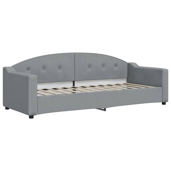 vidaXL Dagbädd utdragbar med lådor ljusgrå 80x200 cm tyg Grå