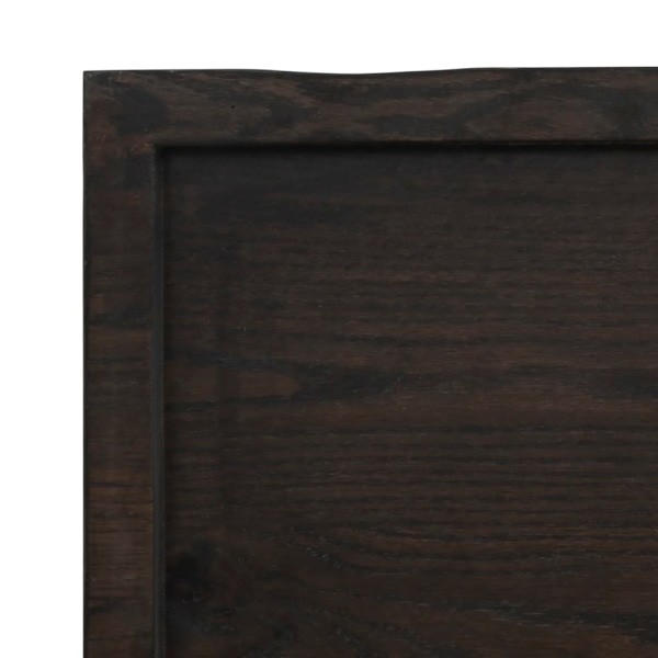 vidaXL Bordsskiva mörkbrun 120x60x(2-4) cm behandlad massiv ek Brun