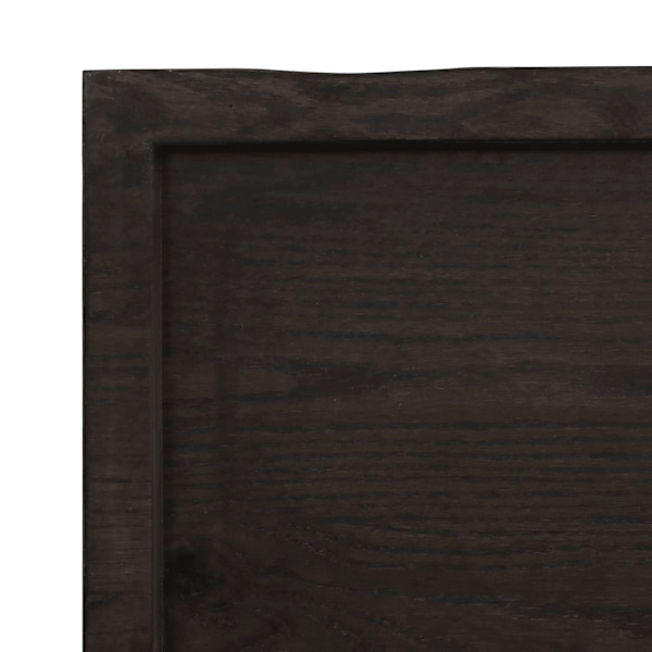 vidaXL Bänkskiva badrum mörkbrun 220x60x(2-4) cm behandlat massivt trä Grå