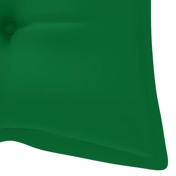 vidaXL Trädgårdsbänk med dyna 120 cm bambu Grön