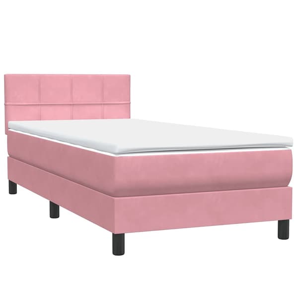 vidaXL Ramsäng med madrass rosa 80x220 cm sammet Rosa