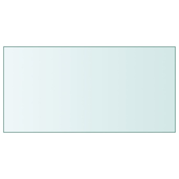 vidaXL Bordsskiva genomskinlig 50x100 cm härdat glas Transparent