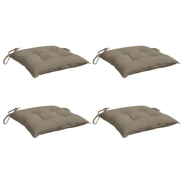 vidaXL Stolsdynor 4 st taupe 50x50x7 cm oxfordtyg Taupe