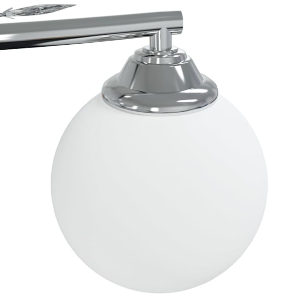 vidaXL Taklampa med runda lampor för 4 G9 LED-lampor Vit
