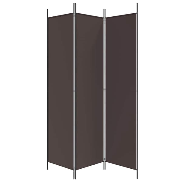 vidaXL Rumsavdelare 3 paneler 150 x 200 cm brun tyg Brun