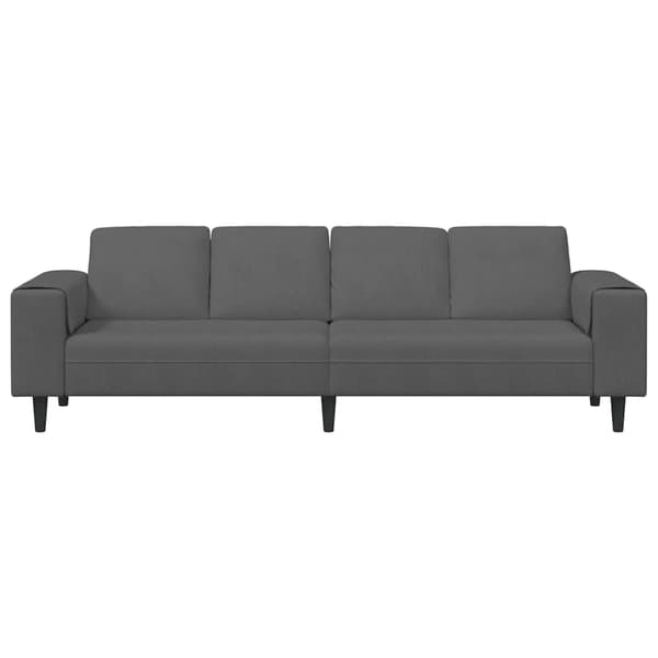 vidaXL Soffa Mörkgrå 250 x 77 x 76 cm Kordread tyg Grå