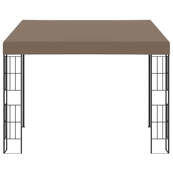 vidaXL Väggmonterad paviljong 3x3 m taupe tyg Taupe
