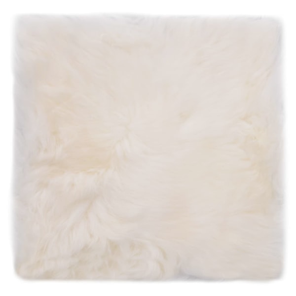 vidaXL Sittdynor 2 st vit 40x40 cm äkta fårskinn Vit
