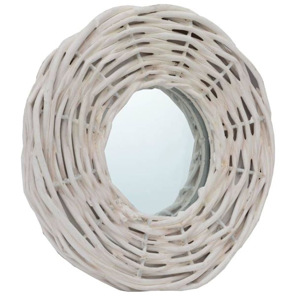 vidaXL Speglar 3 st vit 15 cm korgmaterial Vit