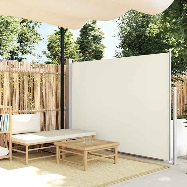 vidaXL Sidomarkis 160x300 cm gräddvit grå