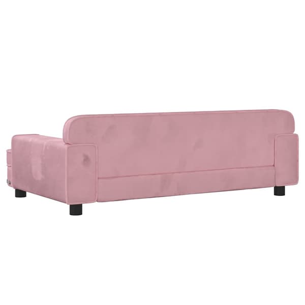 vidaXL Barnsoffa rosa 90x53x30 cm sammet Rosa