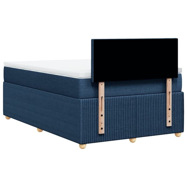 vidaXL Ramsäng med madrass blå 120x200 cm tyg Blå