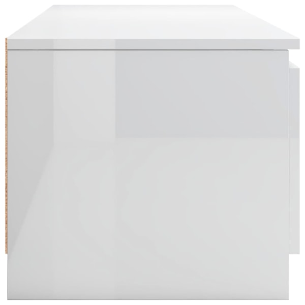 vidaXL TV-bänk vit högglans 140x40x35,5 cm konstruerat trä Vit