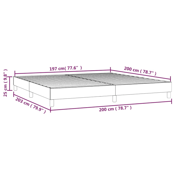 vidaXL Sängram utan madrass grön 200x200 cm tyg Grön