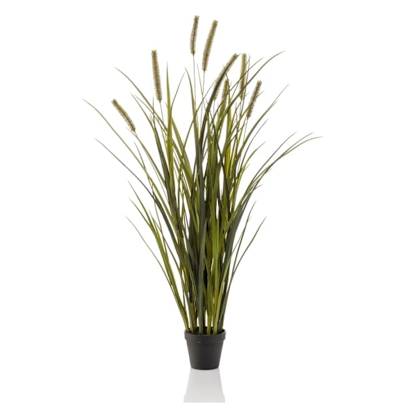 Emerald Konstväxt Cattails Grass i kruka 100 cm Grön