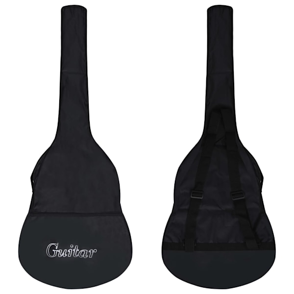 vidaXL Gitarr 12 delar med EQ-pedal 6 och strängar western svart Svart