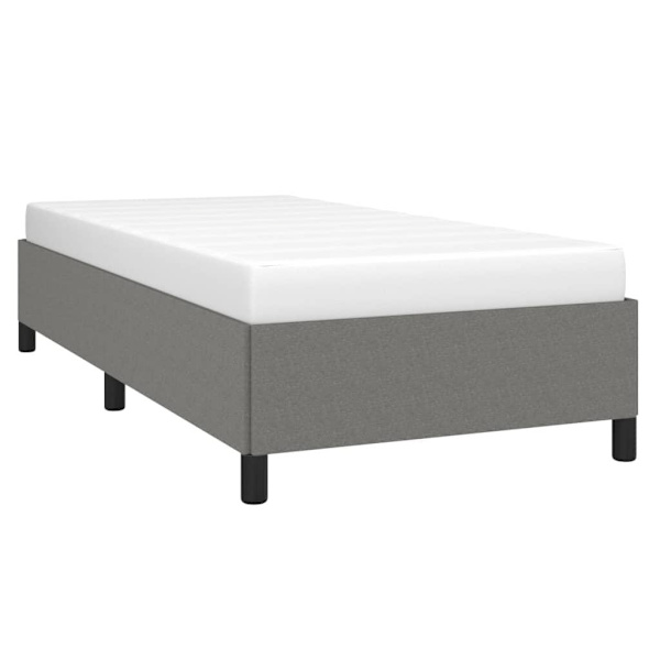 vidaXL Sängram mörkgrå 90x190 cm tyg Grå