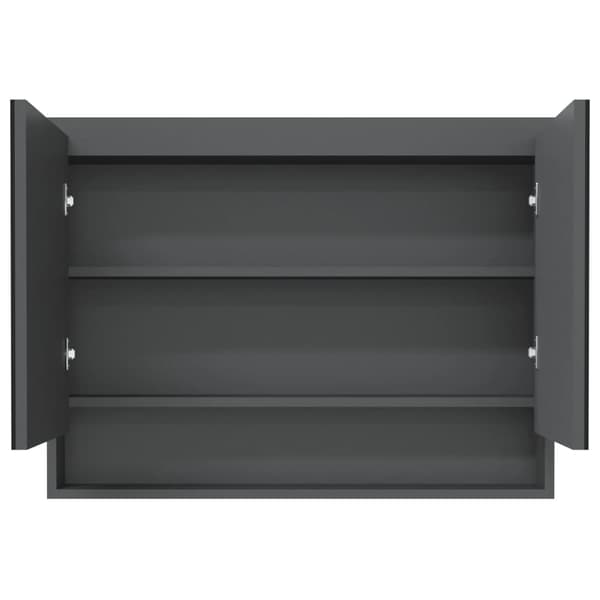 vidaXL Spegelskåp för badrum grå 80x15x60 cm MDF grå
