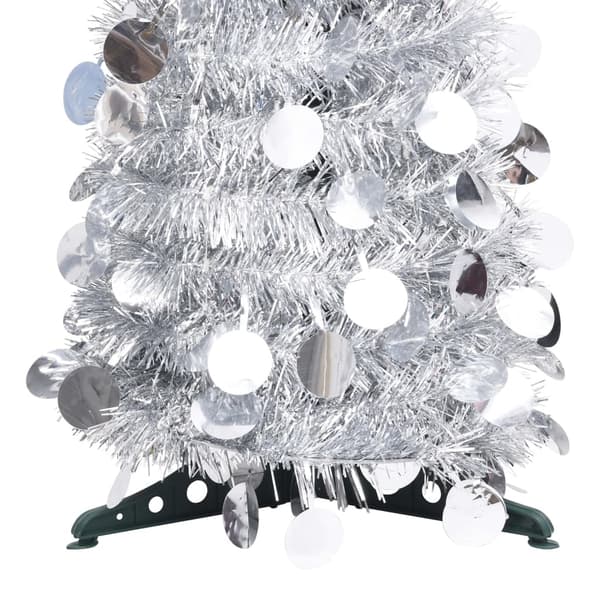 vidaXL Pop-up Plastgran silver 180 cm PET Silver