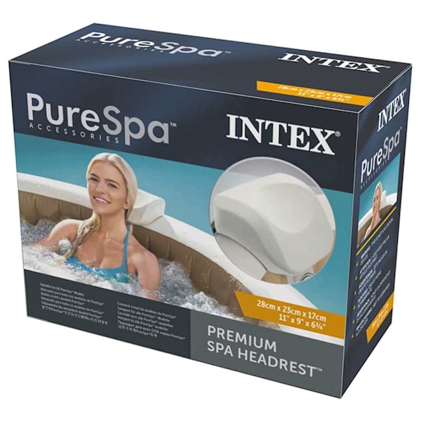 INTEX Nackstöd till PureSpa premium vit 28x23x17 cm skum