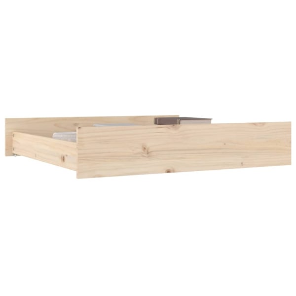 vidaXL Sänglådor 2 st massiv furu Brun