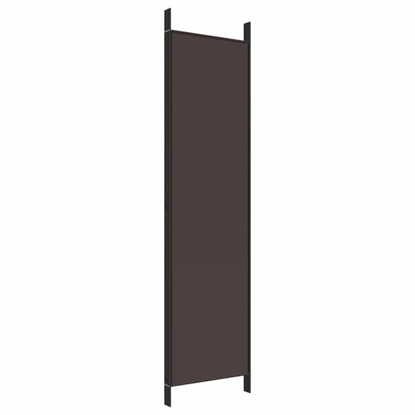 vidaXL Rumsavdelare 4 paneler brun 200x200 cm tyg Brun