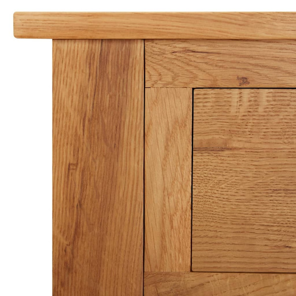 vidaXL Sminkbord 110x40x75 cm massiv ek Brun