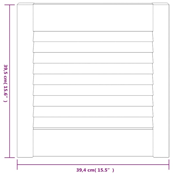 vidaXL Skåpluckor lamelldesign 2 st vit 39,5x39,4 cm massiv furu Vit