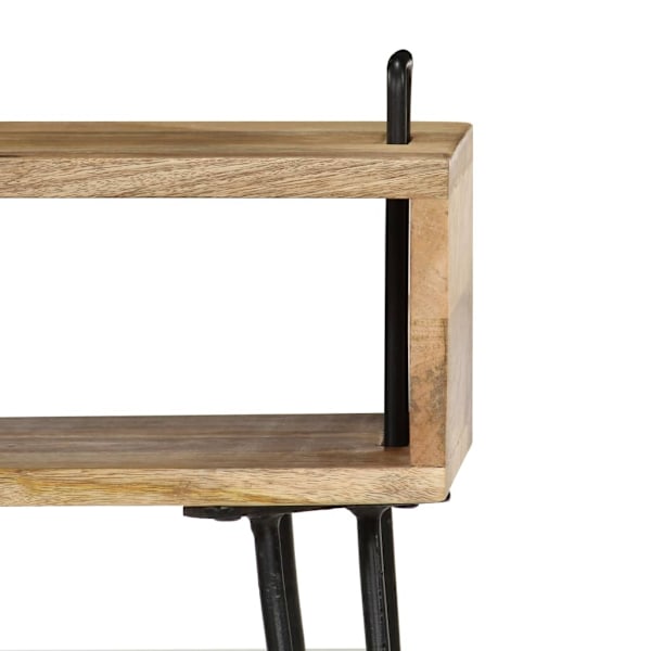 vidaXL Sängbord massivt mangoträ 40x34x47 cm Brun