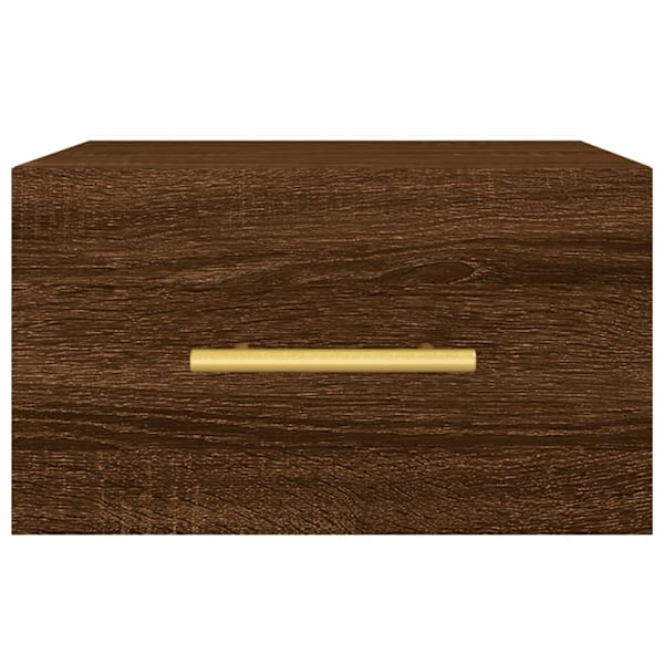 vidaXL Väggmonterat sängbord 2 st brun ek 35x35x20 cm Brun