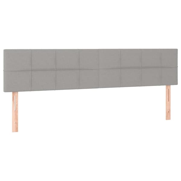 vidaXL Ramsäng med madrass ljusgrå 200x200 cm tyg Grå
