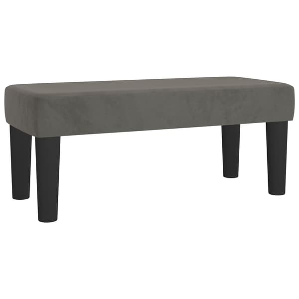 vidaXL Ramsäng med madrass mörkgrå 100x200 cm sammet Grå