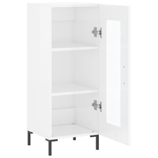 vidaXL Skåp vit högglans 34,5x34x90 cm konstruerat trä Vit