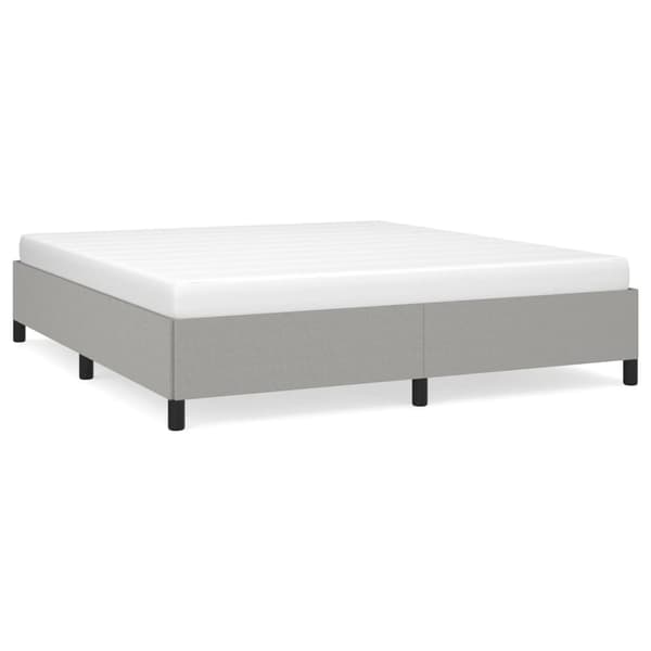 vidaXL Sängram ljusgrå 160x200 cm tyg Grå