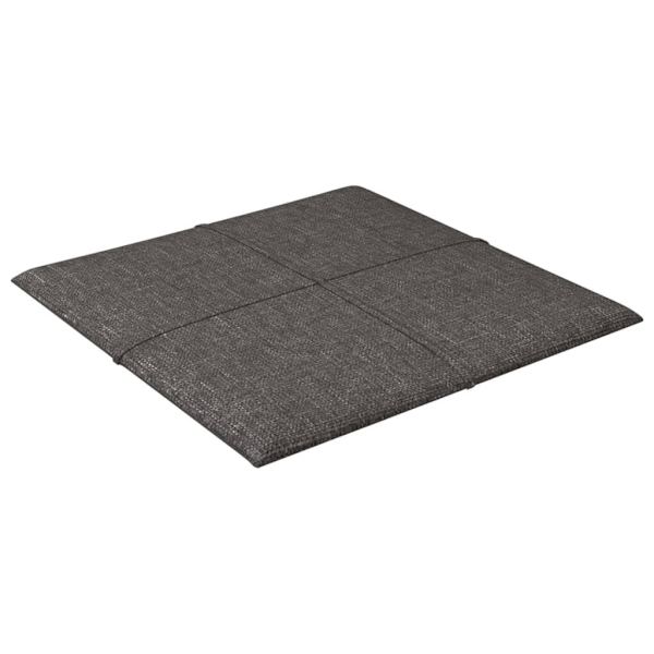 vidaXL Väggpaneler 12 st mörkgrå 30x30 cm tyg 1,08 m² Grå