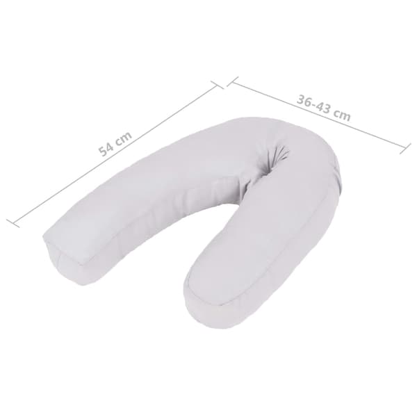 vidaXL J-formad gravidkudde 54x(36-43) cm grå grå