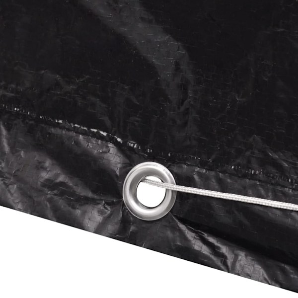 vidaXL Överdrag för trädgårdsmöbler 2 st 8 öljetter 180x70x90 cm Svart