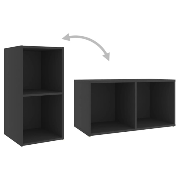 vidaXL TV-skåp 4 st grå 72x35x36,5 cm konstruerat trä grå