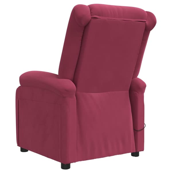 vidaXL Massagefåtölj vinröd sammet Röd