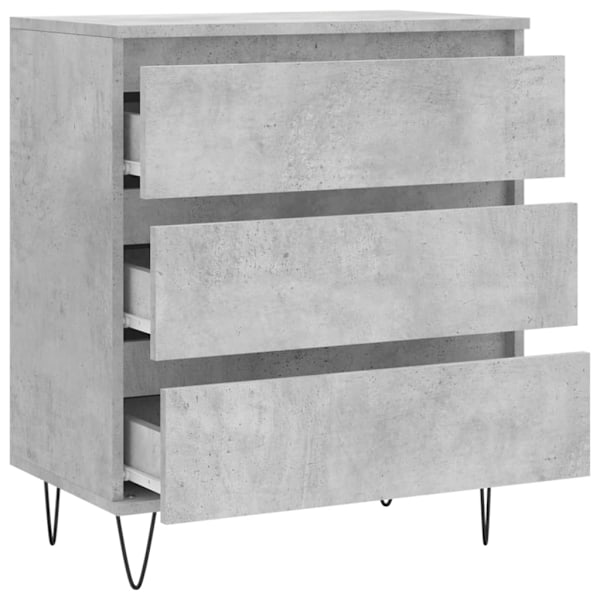 vidaXL Byrå betonggrå 60x35x70 cm konstruerat trä Grå