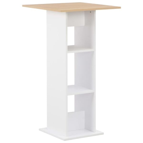 vidaXL Barbord vit och antracit 60x60x110 cm Vit